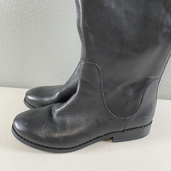 Isaac Mizrahi Live Women's 7 Black and Brown Back Zip‎ Riding Boots - Picture 3 of 16